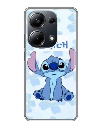 Чехол для Xiaomi POCO M6 Pro с картинкой «Stitch среди цветов»