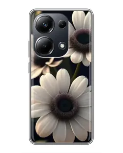 Чехол для Xiaomi POCO M6 Pro с картинкой «Белые маргаритки макро»