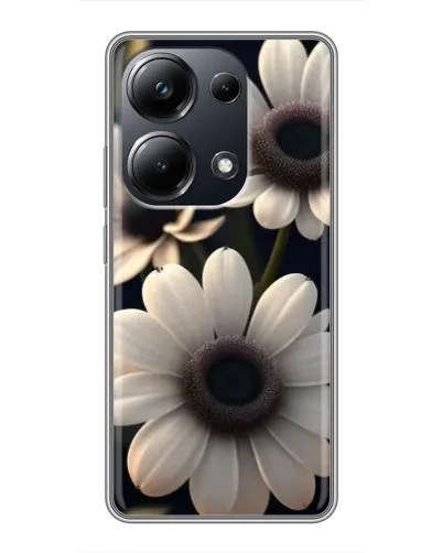 Чехол для Xiaomi POCO M6 Pro с картинкой «Белые маргаритки макро»