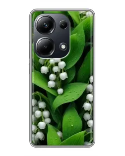 Чехол для Xiaomi POCO M6 Pro с картинкой «Ландыши в зелени»