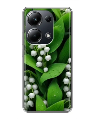 Чехол для Xiaomi POCO M6 Pro с картинкой «Ландыши в зелени»