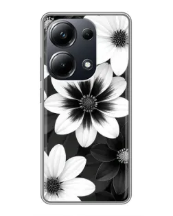Чехол для Xiaomi POCO M6 Pro с картинкой «Монохромные астры»
