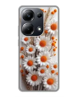 Чехол для Xiaomi POCO M6 Pro с картинкой «Белые сухоцветы»