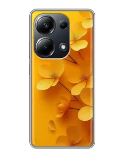 Чехол для Xiaomi POCO M6 Pro с картинкой «Золотые лепестки»