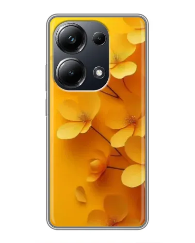 Чехол для Xiaomi POCO M6 Pro с картинкой «Золотые лепестки»