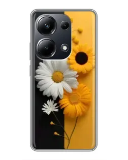 Чехол для Xiaomi POCO M6 Pro с картинкой «Подсолнух и ромашка»