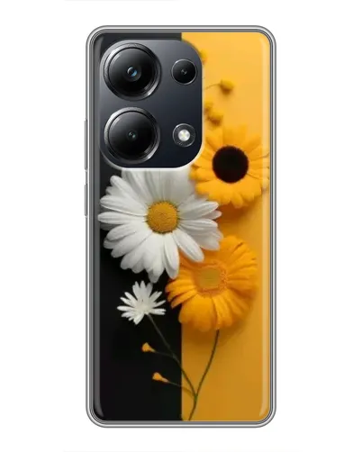 Чехол для Xiaomi POCO M6 Pro с картинкой «Подсолнух и ромашка»