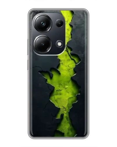 Чехол для Xiaomi POCO M6 Pro с картинкой «Салатовый разлом скалы» Чехол для Xiaomi POCO M6 Pro с картинкой «Салатовый разлом скалы»