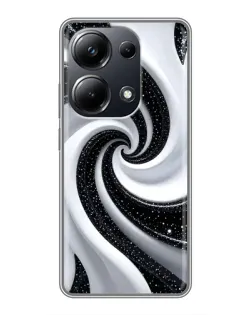 Чохол для Xiaomi POCO M6 Pro з картинкою «Чорно-біла спіраль» Чохол для Xiaomi POCO M6 Pro з картинкою «Чорно-біла спіраль»