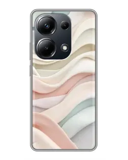 Чехол для Xiaomi POCO M6 Pro с картинкой «Пастельные нежные волны»