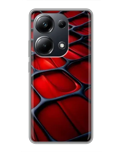 Чехол для Xiaomi POCO M6 Pro с картинкой «Красная глянцевая сетка» Чехол для Xiaomi POCO M6 Pro с картинкой «Красная глянцевая сетка»