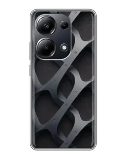 Чехол для Xiaomi POCO M6 Pro с картинкой «Объемное серое плетение»