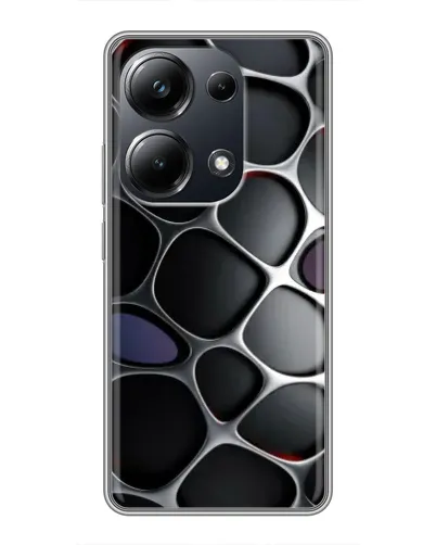 Чехол для Xiaomi POCO M6 Pro с картинкой «Объемная темная решетка» Чехол для Xiaomi POCO M6 Pro с картинкой «Объемная темная решетка»