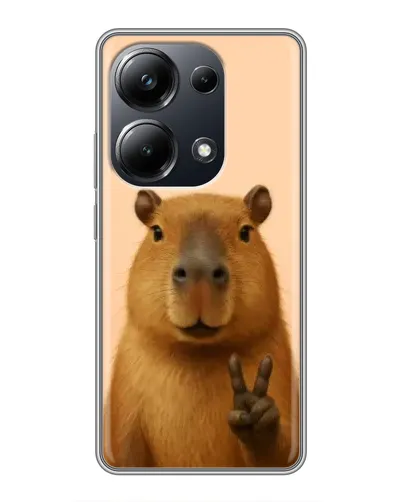 Чехол для Xiaomi POCO M6 Pro с картинкой «Капибара виктория»