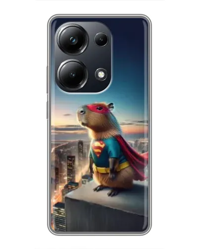 Чехол для Xiaomi POCO M6 Pro с картинкой «Капи-мен супергерой»