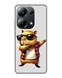 Чохол для Xiaomi POCO M6 Pro з картинкою «Капібара репер даб»