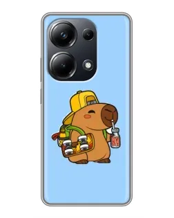 Чохол для Xiaomi POCO M6 Pro з картинкою «Капібара на скейті»