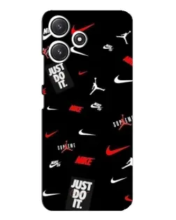 Чехол для Xiaomi POCO M6 с картинкой «Nike Mix Pattern»