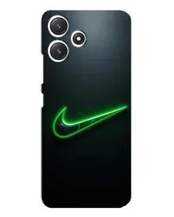 Чехол для Xiaomi POCO M6 с картинкой «Неоновый контур Nike»