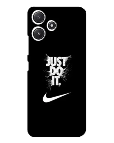 Чехол для Xiaomi POCO M6 с картинкой «Текстовый принт Nike»