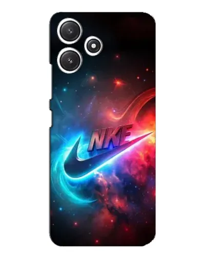 Чехол для Xiaomi POCO M6 с картинкой «Огненный логотип Nike»