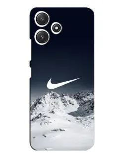 Чехол для Xiaomi POCO M6 с картинкой «Nike — зимние горы»