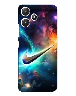 Чехол для Xiaomi POCO M6 с картинкой «Космический Nike Swoosh»