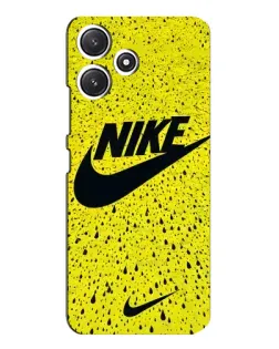 Чехол для Xiaomi POCO M6 с картинкой «Желтый текстурный Nike»