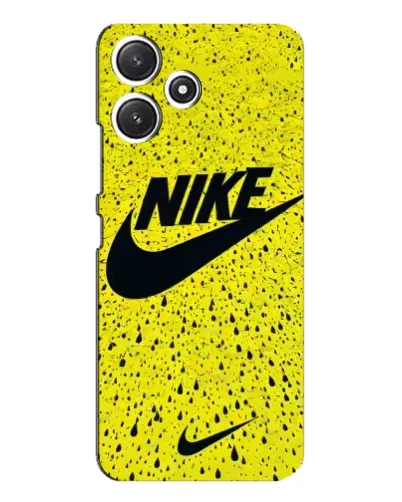 Чехол для Xiaomi POCO M6 с картинкой «Желтый текстурный Nike»