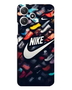 Чехол для Xiaomi POCO M6 с картинкой «Коллекция кроссовок Nike»