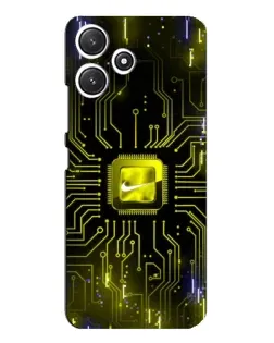 Чехол для Xiaomi POCO M6 с картинкой «Nike — золотая искра»