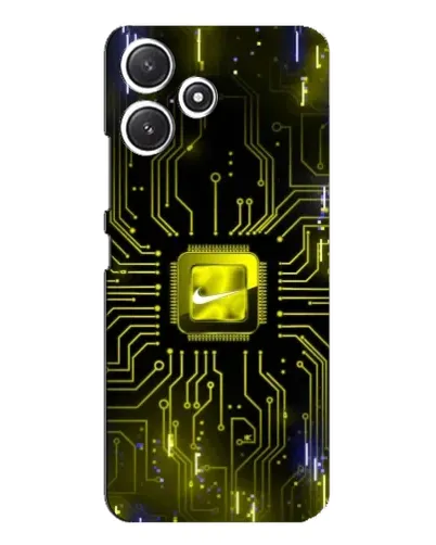 Чехол для Xiaomi POCO M6 с картинкой «Nike — золотая искра»