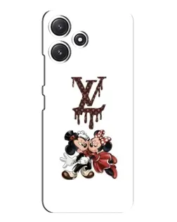 Чехол для Xiaomi POCO M6 с картинкой «LV и Микки Маус»