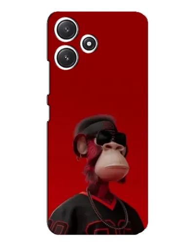 Чехол для Xiaomi POCO M6 с картинкой «Bored Ape в красном»