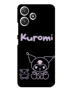 Чехол для Xiaomi POCO M6 с картинкой «Kuromi — черный минимализм»