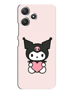Чехол для Xiaomi POCO M6 с картинкой «Kuromi и сердце»