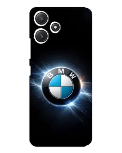 Чехол для Xiaomi POCO M6 с картинкой «BMW — неоновое сияние»