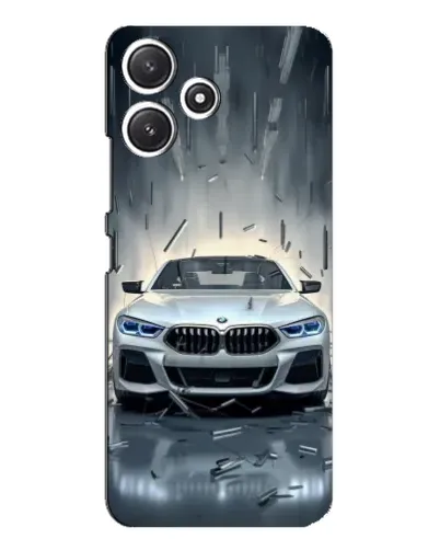 Чехол для Xiaomi POCO M6 с картинкой «BMW в свете фар»