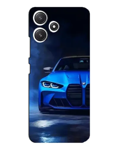 Чехол для Xiaomi POCO M6 с картинкой «Голубая BMW M4»