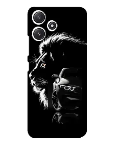 Чехол для Xiaomi POCO M6 с картинкой «BMW и лев»