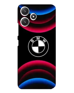 Чохол для Xiaomi POCO M6 з картинкою «Логотип BMW та неонові дуги»