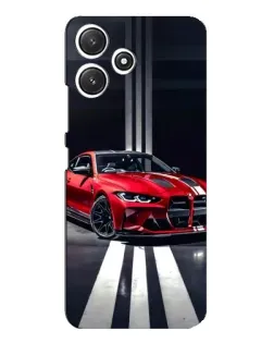 Чохол для Xiaomi POCO M6 з картинкою «Червона BMW на дорозі»