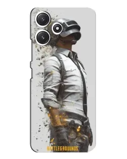 Чехол для Xiaomi POCO M6 с картинкой «PUBG — боец в пыли»