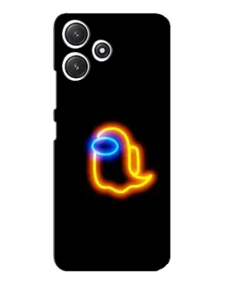 Чехол для Xiaomi POCO M6 с картинкой «Among Us неоновое сияние»