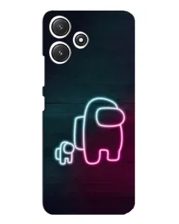 Чехол для Xiaomi POCO M6 с картинкой «Among Us неон-арт»