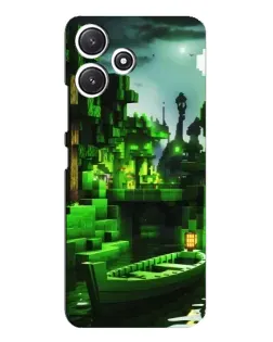 Чехол для Xiaomi POCO M6 с картинкой «Minecraft лесной пейзаж»