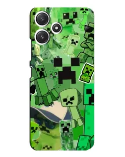 Чехол для Xiaomi POCO M6 с картинкой «Криперы Minecraft»