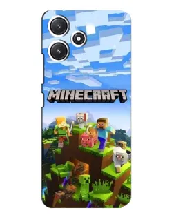 Чехол для Xiaomi POCO M6 с картинкой «Minecraft классический мир»
