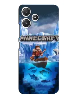 Чехол для Xiaomi POCO M6 с картинкой «Minecraft ледяной мир»