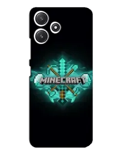 Чехол для Xiaomi POCO M6 с картинкой «Minecraft Diamond лого»